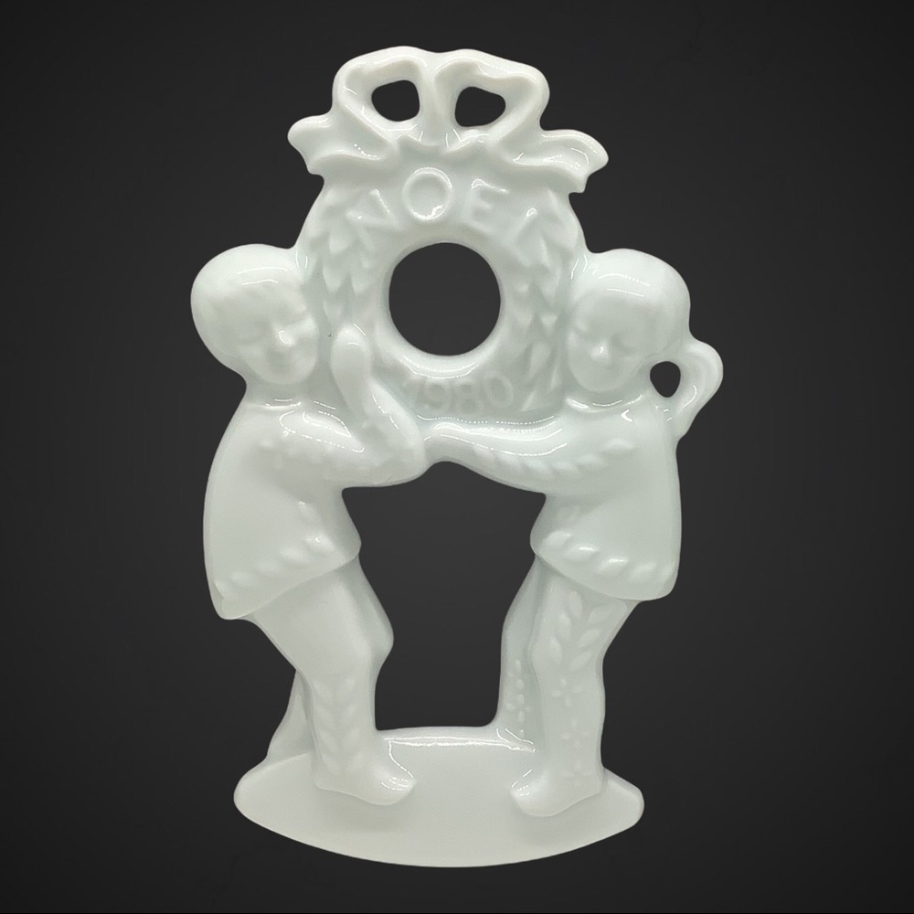 Vintage White Porcelain Haviland Made In France Christmas Ornament